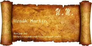 Uzsák Martin névjegykártya